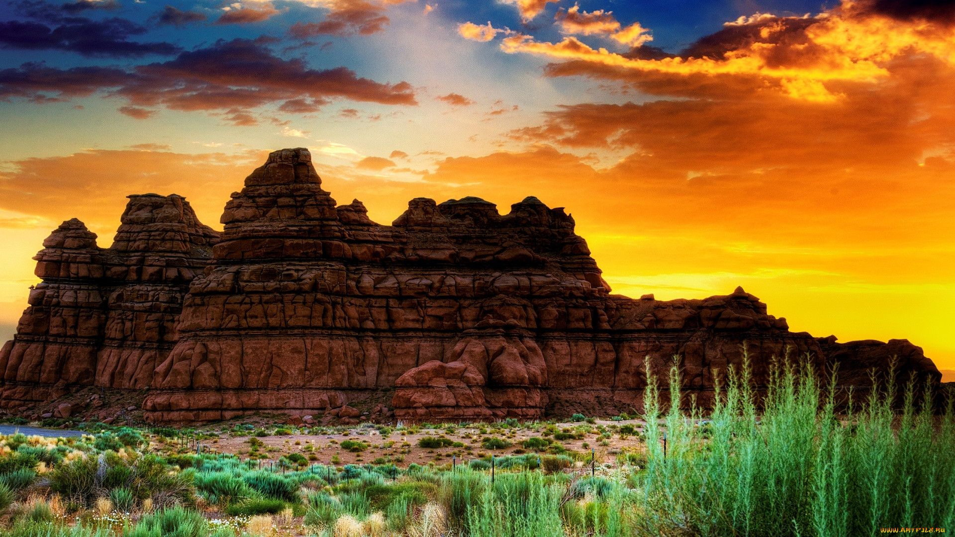 beautiful, desert, rock, formation, , , , , , 